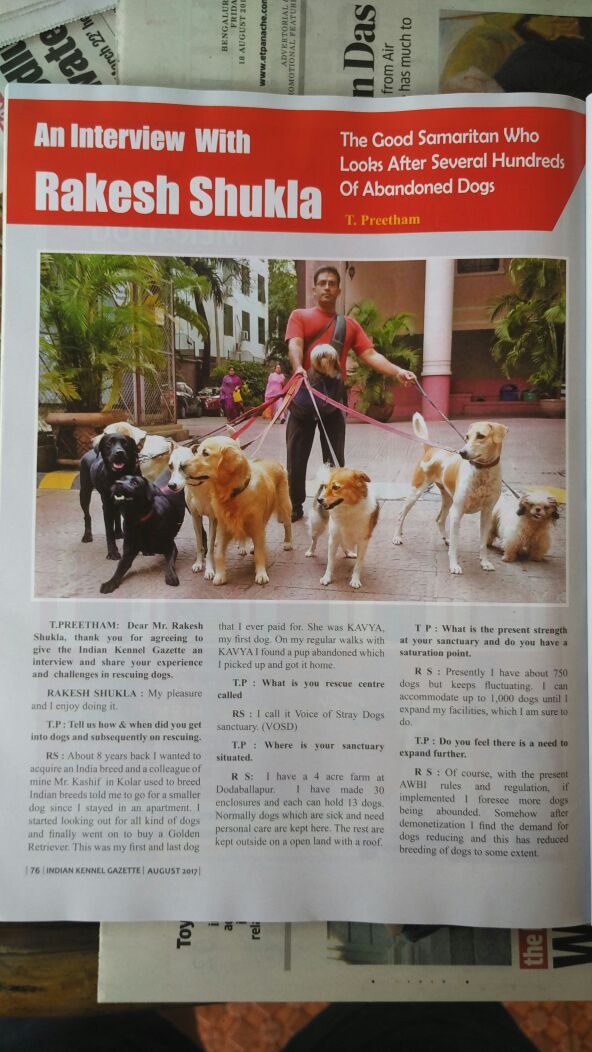 Indian Kennel Gazette features Rakesh Shukla, VOSD Founder 1 1