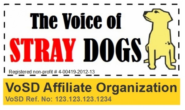 Announcing the VoSD Stray Dog Rescue Affiliate program: Open to all people/ organizations that want to benefit from VoSD processes and automation 2 VoSD Affiliate logo sample 3 600x356 1
